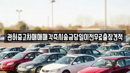 서울 종로구 삼청동 중고차 전문 관허중고차매매매각즉시송금당일이전무료출장견적