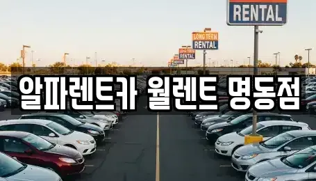 서울 종로구 수송동 렌트카 전문 알파렌트카 월렌트 명동점