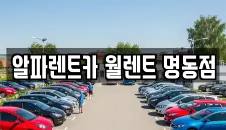 서울 종로구 인사동 렌트카 전문 알파렌트카 월렌트 명동점