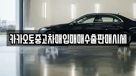 서울 중구 중고차매입 전문 카카오토중고차매입매매수출판매시세