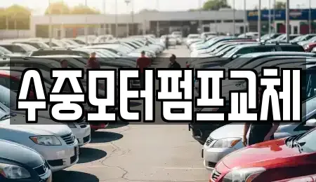 서울 중랑구 망우동 중고차매입 전문 수중모터펌프교체