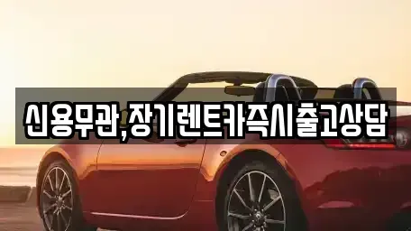 서울특별시 금천구 독산동 장기렌트카 전문 신용무관,장기렌트카즉시출고상담