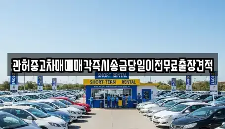 서울특별시 영등포구 영등포동2가 중고차 전문 관허중고차매매매각즉시송금당일이전무료출장견적