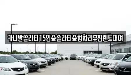 서울특별시 용산구 이태원동 렌트카 전문 카니발쏠라티15인승솔라티승합차리무진렌트대여