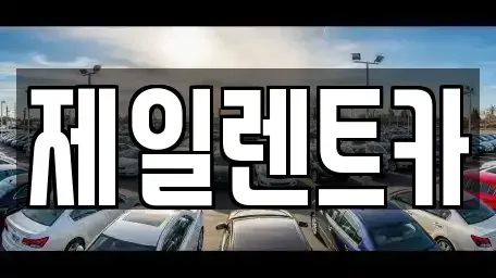 서울특별시 종로구 교남동 단기렌트카 전문 제일렌트카
