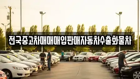 세종 소정면 중고차매입 전문 전국중고차매매매입판매자동차수출화물차