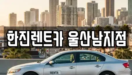 울산 남구 신정동 장기렌트카 전문 한진렌트카 울산남지점