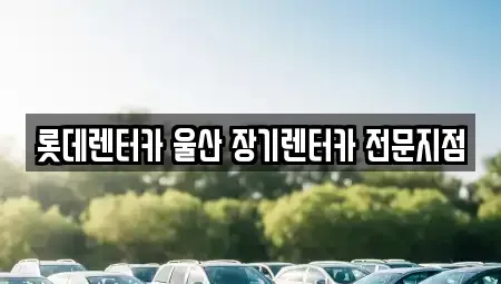 울산 북구 명촌동 장기렌트카 전문 롯데렌터카 울산 장기렌터카 전문지점