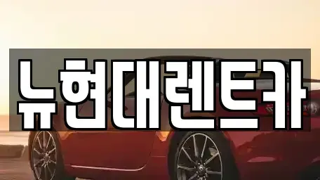 울산 중구 반구동 렌트카 전문 뉴현대렌트카