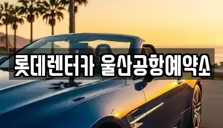 울산광역시 중구 동동 렌트카 전문 롯데렌터카 울산공항예약소