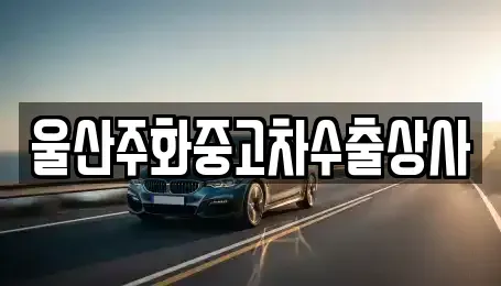 울산광역시 중구 옥교동 중고차매매 전문 울산주화중고차수출상사
