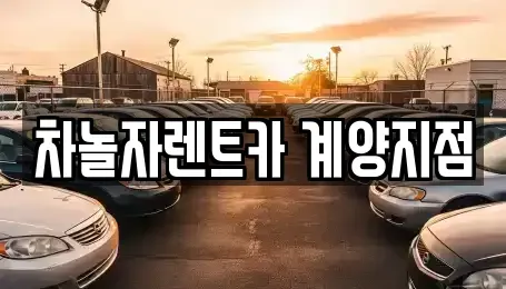 인천광역시 계양구 서운동 단기렌트카 전문 차놀자렌트카 계양지점