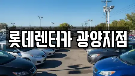전남 광양시 도이동 장기렌트카 전문 롯데렌터카 광양지점