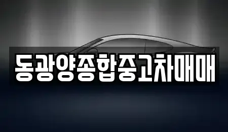 전남 광양시 도이동 중고차매매 전문 동광양종합중고차매매