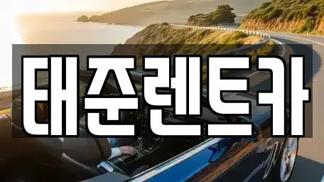 전남 나주시 금천면 렌트카 전문 태준렌트카