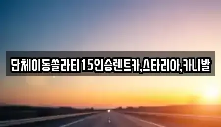 전북 군산시 금암동 렌트카 전문 단체이동쏠라티15인승렌트카,스타리아,카니발