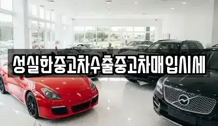 전북 완주군 구이면 중고차 전문 성실한중고차수출중고차매입시세