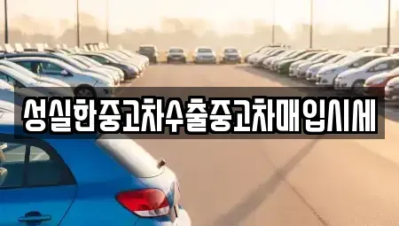 전북 전주시 덕진구 중동 중고차매입 전문 성실한중고차수출중고차매입시세