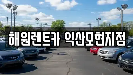 전북특별자치도 익산시 모현동2가 단기렌트카 전문 해원렌트카 익산모현지점