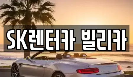 제주 제주시 용담일동 렌트카 전문 SK렌터카 빌리카