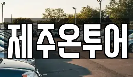 제주 제주시 일도일동 렌트카 전문 제주온투어
