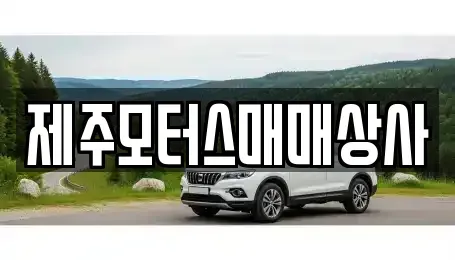 제주특별자치도 서귀포시 법환동 중고차 전문 제주모터스매매상사