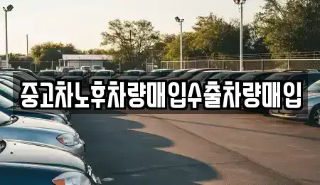 충남 당진시 신평면 중고차매입 전문 중고차노후차량매입수출차량매입