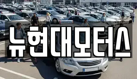 충남 보령시 죽정동 중고차 전문 뉴현대모터스