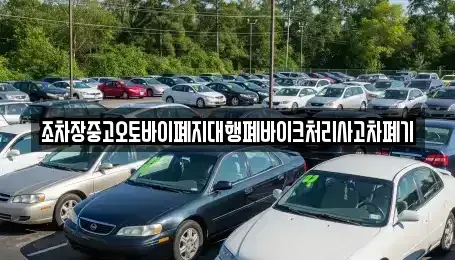 충남 서천군 마서면 중고차 전문 조차장중고오토바이폐지대행폐바이크처리사고차폐기
