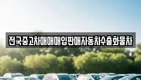 충남 아산시 송악면 중고차매매 전문 전국중고차매매매입판매자동차수출화물차