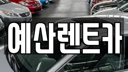 충남 예산군 렌트카 전문 예산렌트카