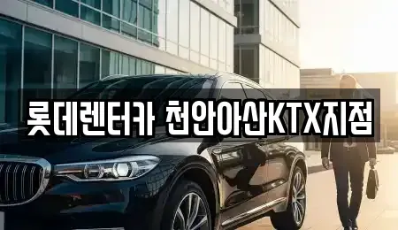 충남 천안시 서북구 단기렌트카 전문 롯데렌터카 천안아산KTX지점