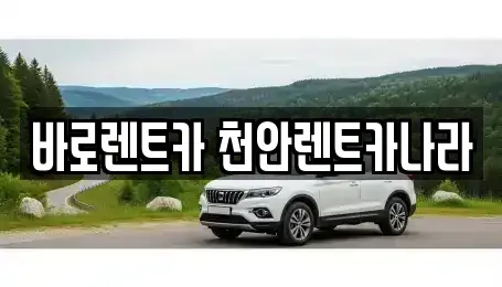 충남 천안시 서북구 렌트카 전문 바로렌트카 천안렌트카나라