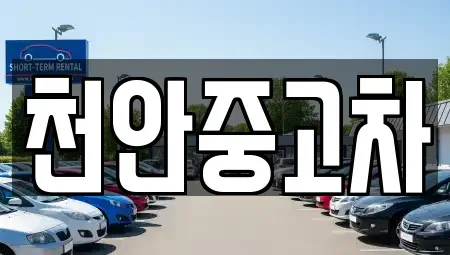 충남 천안시 서북구 중고차매매 전문 천안중고차