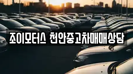 충남 천안시 서북구 직산읍 중고차매매 전문 조이모터스 천안중고차매매상담