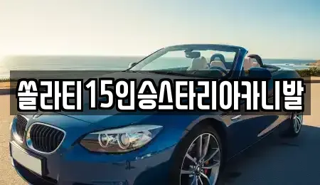 충북 제천시 의림동 렌트카 전문 쏠라티15인승스타리아카니발