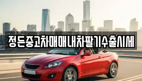 충북 충주시 노은면 중고차 전문 정든중고차매매내차팔기수출시세