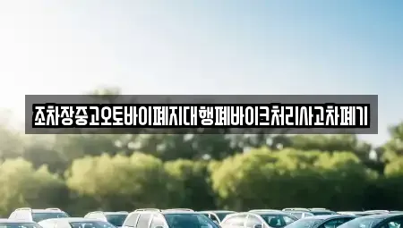 충청남도 금산군 부리면 중고차 전문 조차장중고오토바이폐지대행폐바이크처리사고차폐기