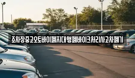 충청북도 옥천군 안내면 중고차 전문 조차장중고오토바이폐지대행폐바이크처리사고차폐기